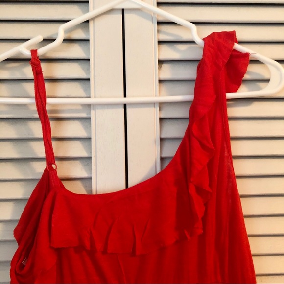 Guess Coral Red Summer Dress, Large - Picture 6 of 6